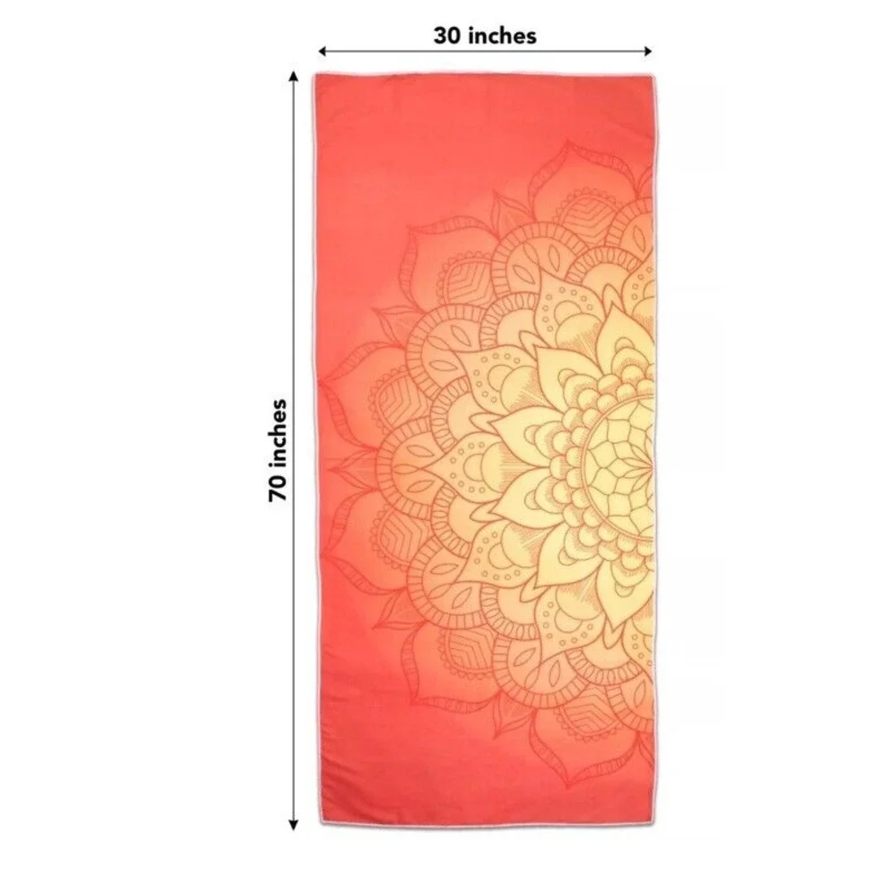 Mandala‎ Beach Towels, 30x70 in, Oversized Beach Towel w/ Travel Bag, Microfiber